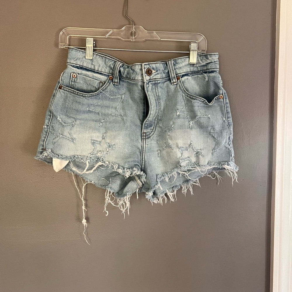 Pistola Women's Blue Jean Shorts with Stars size 30